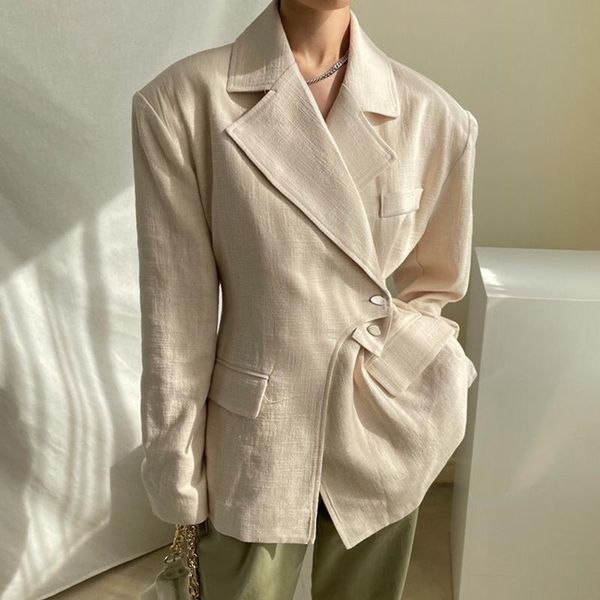 women's suits & blazers korean women jacket coat cardigan chic autumn small lapel one waist design irregular loose suit, White;black
women's suits & blazers korean women jacket coat cardigan chic autumn small lapel one waist design irregular loose suit, White;black