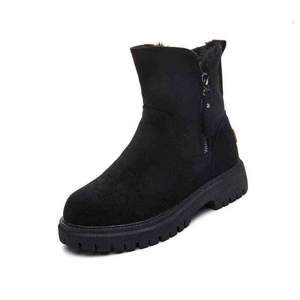 northeast snow boots women's 2021 winter plush thickened warm non slip cotton shoes side zipper short tube, Black
northeast snow boots women's 2021 winter plush thickened warm non slip cotton shoes side zipper short tube, Black