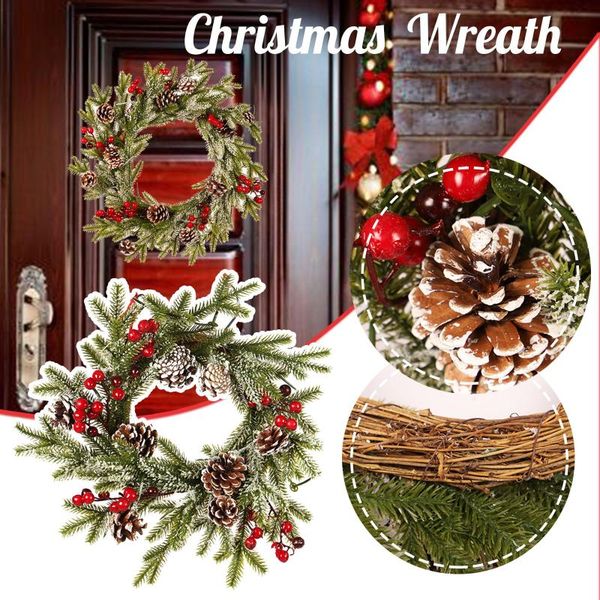 decorative flowers & wreaths 40/50cm christmas wreath door wall ornament garland decoration present pine cone window decor
decorative flowers & wreaths 40/50cm christmas wreath door wall ornament garland decoration present pine cone window decor