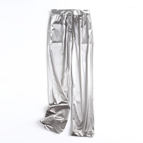 women's pants & capris 2021 arrival spring and summer style street solid color satin loose slacks for women, straight versatile slim tr, Black;white
women's pants & capris 2021 arrival spring and summer style street solid color satin loose slacks for women, straight versatile slim tr, Black;white