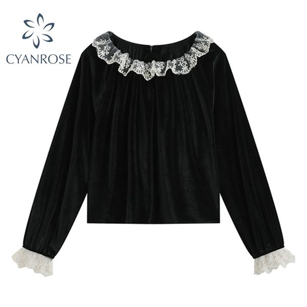 french vintage blouses and shirt women flannel chic spring lace spliced crewneck elegant party stylish ins blusas 210430, White
french vintage blouses and shirt women flannel chic spring lace spliced crewneck elegant party stylish ins blusas 210430, White
