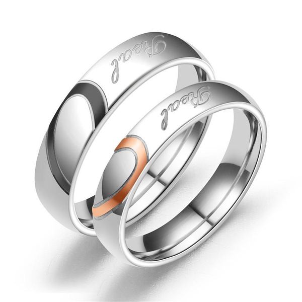 half heart ring women letter joint initial ladies rings jewellery fashion cute couple stainless vintage silver color bague femme wedding, Slivery;golden
half heart ring women letter joint initial ladies rings jewellery fashion cute couple stainless vintage silver color bague femme wedding, Slivery;golden