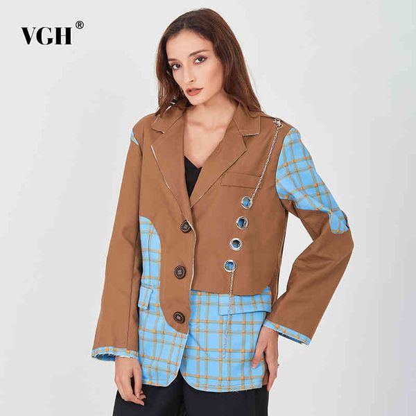 vgh hit color print plaid blazer for women notched long sleeve patchwork chain casual blazers female fashion new clothing spring 210421, White;black
vgh hit color print plaid blazer for women notched long sleeve patchwork chain casual blazers female fashion new clothing spring 210421, White;black