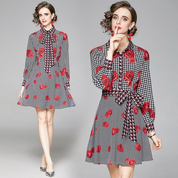 casual dresses drop spring summer fall autumn vintage print collar bow short sleeve women ladies party a-line beach dress, Black;gray
casual dresses drop spring summer fall autumn vintage print collar bow short sleeve women ladies party a-line beach dress, Black;gray