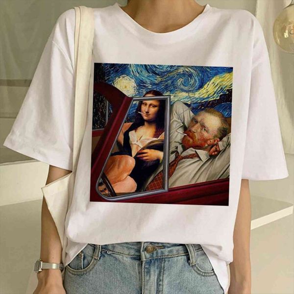 van gogh art painting womens t shirt funny print short sleeve harajuku ullzang fashion tees female, White
van gogh art painting womens t shirt funny print short sleeve harajuku ullzang fashion tees female, White