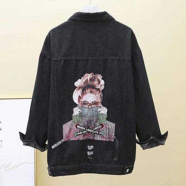 women's jackets 2021 fall jacket beaded print short coat harajuku denim cardigan retro warm street bomber, Black;brown
women's jackets 2021 fall jacket beaded print short coat harajuku denim cardigan retro warm street bomber, Black;brown