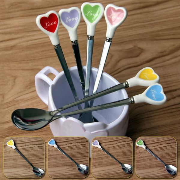 ice cream dessert tea spoon multicolor love hearts long ceramic handle stainless steel kitchen accessories coffee spoons
ice cream dessert tea spoon multicolor love hearts long ceramic handle stainless steel kitchen accessories coffee spoons