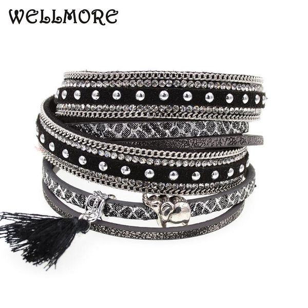 charm bracelets wellmore style leather crystal bohemian for women party jewelry wholesale, Golden;silver
charm bracelets wellmore style leather crystal bohemian for women party jewelry wholesale, Golden;silver
