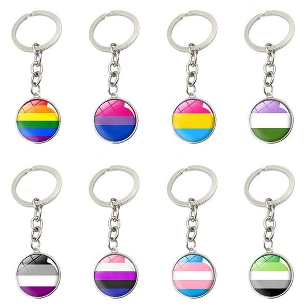 keychains rainbow gay pride cabochon glass pendant keychain jewelry metal key chain ring holder, Silver
keychains rainbow gay pride cabochon glass pendant keychain jewelry metal key chain ring holder, Silver