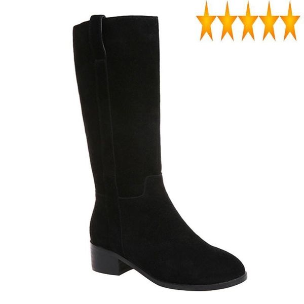 boots warm winter short plush lining mid-calf round toe cow suede high shoes block heels motorcycle bikers size 34-43, Black
boots warm winter short plush lining mid-calf round toe cow suede high shoes block heels motorcycle bikers size 34-43, Black