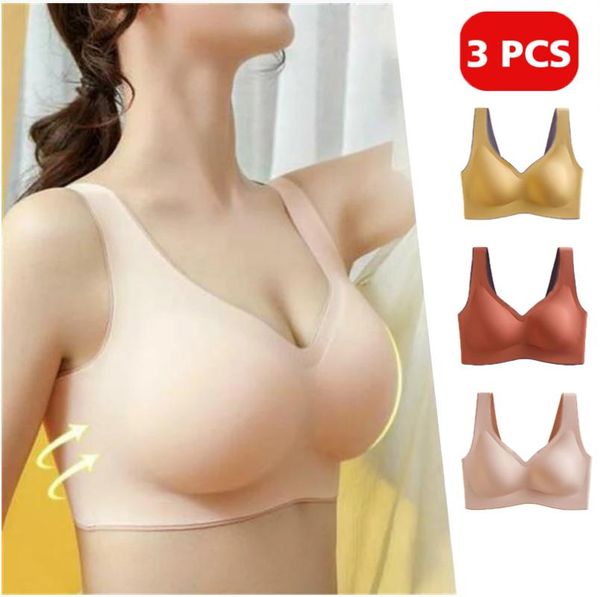 bras 3pcs women solid color latex seamless push up bralette gathers shockproof ladies underwear female intimate summer comfort b, Red;black
bras 3pcs women solid color latex seamless push up bralette gathers shockproof ladies underwear female intimate summer comfort b, Red;black
