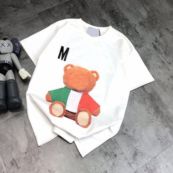 luxury design correct version summer couple's letter bear print round neck short sleeve women's fashion t-shirt, White
luxury design correct version summer couple's letter bear print round neck short sleeve women's fashion t-shirt, White