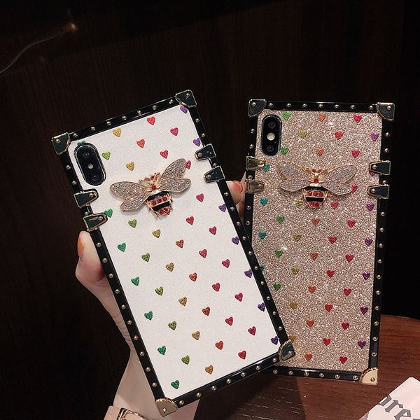 for iphone 12 11 pro x xs xr 8 7 case fashion 3d bee square bling glitter phone case for galaxy s20 s10 note10 9 back cover
for iphone 12 11 pro x xs xr 8 7 case fashion 3d bee square bling glitter phone case for galaxy s20 s10 note10 9 back cover
