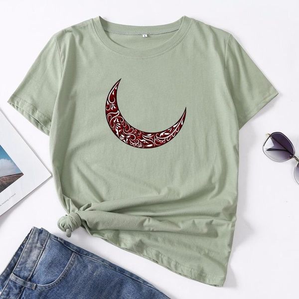 women's t-shirt summer women t shirt plus size s-5xl 100% cotton short sleeve moon arabic letters print female casual woman tees, White
women's t-shirt summer women t shirt plus size s-5xl 100% cotton short sleeve moon arabic letters print female casual woman tees, White