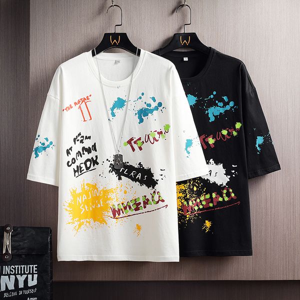summer mens five-point sleeve short-sleeved t-shirt japanese loose version breathable half-sleeved t-shirt male tide brand male, White;black
summer mens five-point sleeve short-sleeved t-shirt japanese loose version breathable half-sleeved t-shirt male tide brand male, White;black