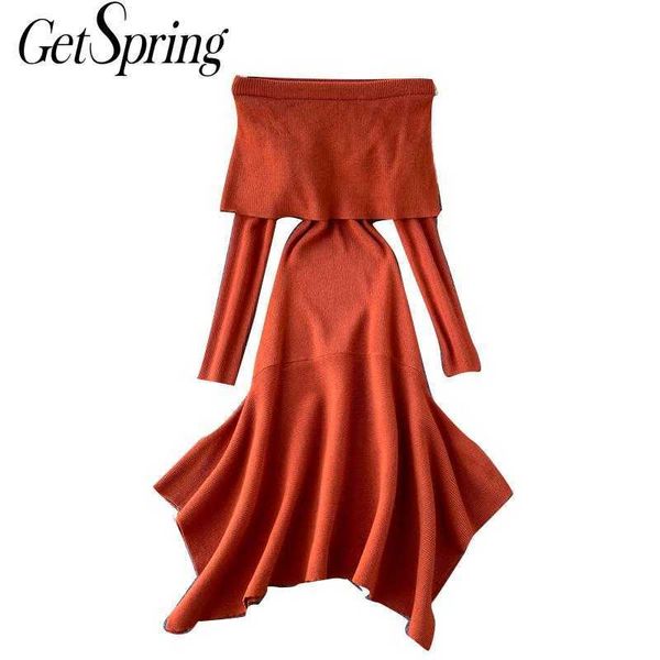 getspring women dress slash neck off shoulder sweater dresses irregular vintage long knitting autumn winter 210601, Black;gray
getspring women dress slash neck off shoulder sweater dresses irregular vintage long knitting autumn winter 210601, Black;gray