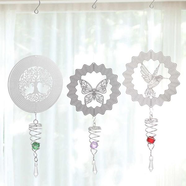 decorative objects & figurines wind chimes stainless steel 3d rotating spinner hanging mill spiral windchime garden yard home decor hook
decorative objects & figurines wind chimes stainless steel 3d rotating spinner hanging mill spiral windchime garden yard home decor hook