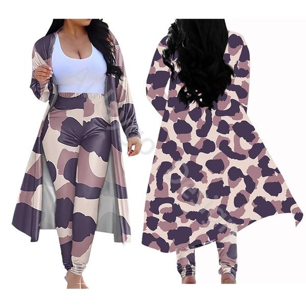 women's tracksuits leopart print two piece outfits for women plus size long coat elasticity slim leggings fashion club clothes conjunto, Gray
women's tracksuits leopart print two piece outfits for women plus size long coat elasticity slim leggings fashion club clothes conjunto, Gray