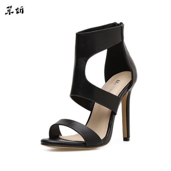 women pumps cross band open toe high heels shoes single cut outs fashion breathable summer dress, Black
women pumps cross band open toe high heels shoes single cut outs fashion breathable summer dress, Black