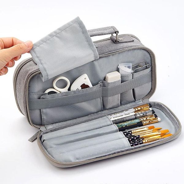 creative canvas solid color large capacity pencil bag cosmetic storage home office & school student case bags cases
creative canvas solid color large capacity pencil bag cosmetic storage home office & school student case bags cases