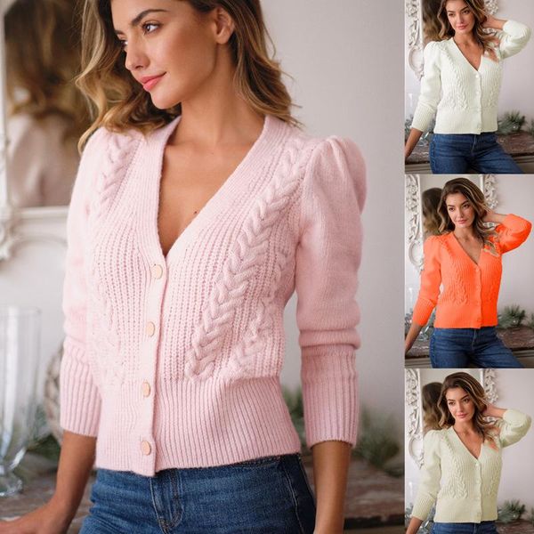 women's knits & tees v neck cardigan sweater women long sleeve knitted autumn winter solid office lady single button fashion clothes fe, White
women's knits & tees v neck cardigan sweater women long sleeve knitted autumn winter solid office lady single button fashion clothes fe, White