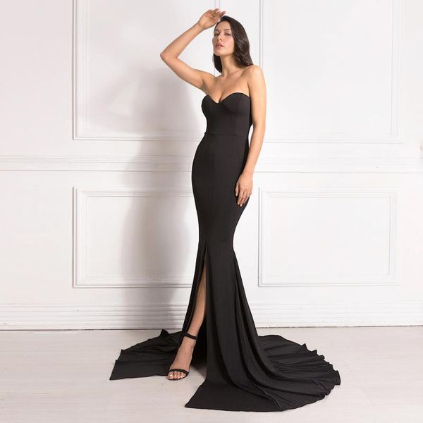 casual dresses strapless long black maxi dress front slit bare shoulder red women's evening summer night gown party maternity, Black;gray
casual dresses strapless long black maxi dress front slit bare shoulder red women's evening summer night gown party maternity, Black;gray
