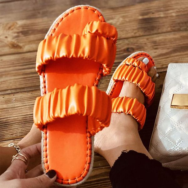 summer women's slippers clip toe ladies slides pu flat platform female shoes pleate woman footwear non-slip plus size 2021, Black
summer women's slippers clip toe ladies slides pu flat platform female shoes pleate woman footwear non-slip plus size 2021, Black