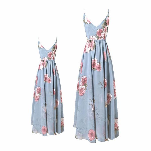 family matching outfits floral dress mom daughter mexi vacation woman girls dresses chiffon vestido summer beach, Blue
family matching outfits floral dress mom daughter mexi vacation woman girls dresses chiffon vestido summer beach, Blue