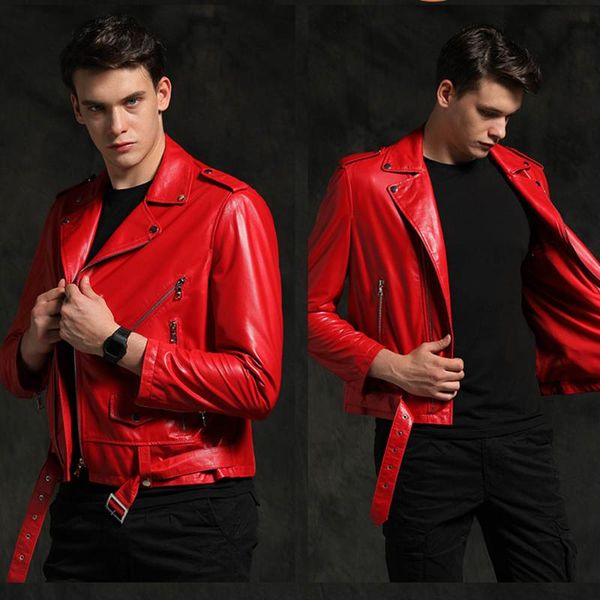 fashion 2021 red sheepskin genuine leather jacket men spring autumn 100% natural clothing men's & faux, Black
fashion 2021 red sheepskin genuine leather jacket men spring autumn 100% natural clothing men's & faux, Black
