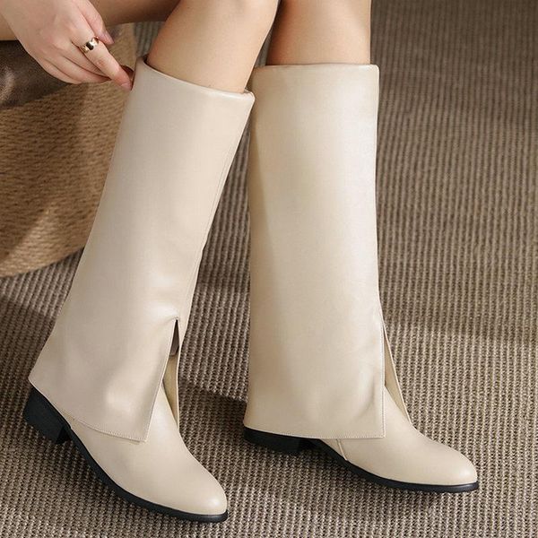 boots 2021 autumn women's shoes fashion western pointed toe mid heel turned-over edge knee high winter warm modern, Black
boots 2021 autumn women's shoes fashion western pointed toe mid heel turned-over edge knee high winter warm modern, Black