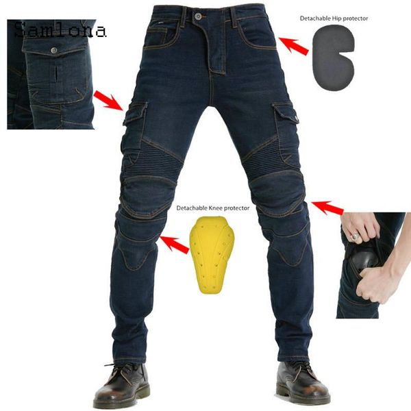 european and american style men's fashion jeans with removable pad mens casual skinny pleated outdoor biker jop denim pants, Blue
european and american style men's fashion jeans with removable pad mens casual skinny pleated outdoor biker jop denim pants, Blue
