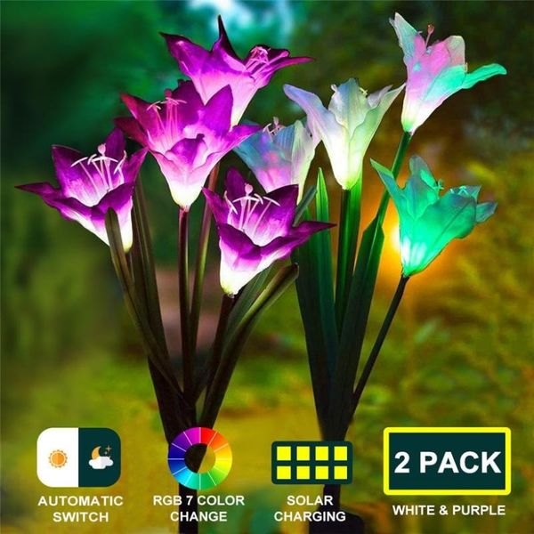 flowers solar lawn light 2pcs/lot lily-shape multi-color changing led powered lights for garden patio yard decoration lamps
flowers solar lawn light 2pcs/lot lily-shape multi-color changing led powered lights for garden patio yard decoration lamps