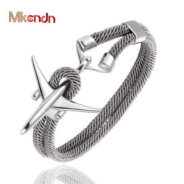 charm bracelets mkendn fashion stainless steel airplane glider anchor rope leather flight men women style, Golden;silver
charm bracelets mkendn fashion stainless steel airplane glider anchor rope leather flight men women style, Golden;silver