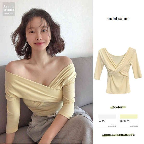 women's sweaters primavera e verão nova cruz com decote em v fora do ombro magro-ajuste figura lisonjeiro plissado bottomming malhas ca, White;black
women's sweaters primavera e verão nova cruz com decote em v fora do ombro magro-ajuste figura lisonjeiro plissado bottomming malhas ca, White;black