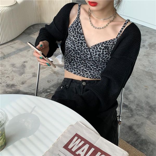 women's tanks & camis women crop leopard print summer v collar short sleeveless chic fashion ins inner clothing, White
women's tanks & camis women crop leopard print summer v collar short sleeveless chic fashion ins inner clothing, White