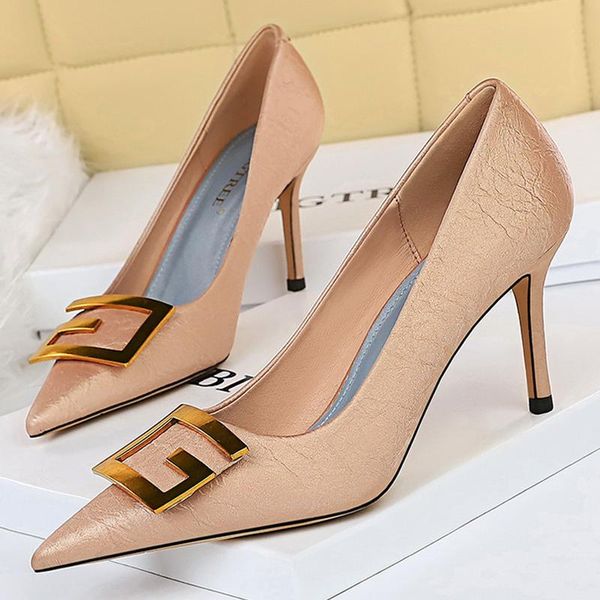 dress shoes metal square buckle women pumps fashion high heels stiletto 8.5 cm elegant banquet, Black
dress shoes metal square buckle women pumps fashion high heels stiletto 8.5 cm elegant banquet, Black