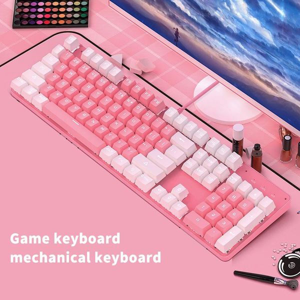 pink real mechanical keyboard beautiful and stylish for cute girls gamer computer peripherals keyboards
pink real mechanical keyboard beautiful and stylish for cute girls gamer computer peripherals keyboards