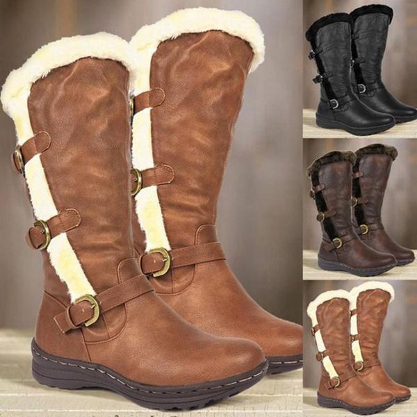 boots 2021 winter snow women leather warm plush platform non slip sole side zipper plus size 34-43, Black
boots 2021 winter snow women leather warm plush platform non slip sole side zipper plus size 34-43, Black