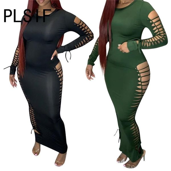 solid color o neck women dress hollow out long maxi ladies party club vestidos femme casual dresses, Black;gray
solid color o neck women dress hollow out long maxi ladies party club vestidos femme casual dresses, Black;gray