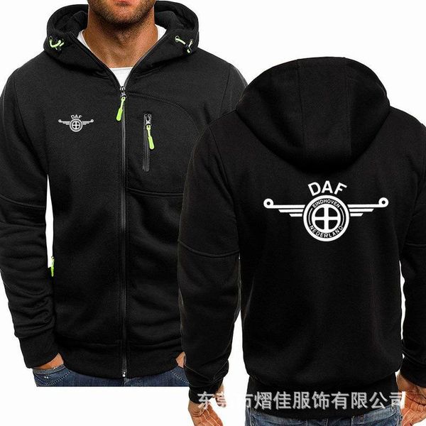 men's hoodies & sweatshirts spring men's daf logo casual hiphop long sleeve hooded fashion fleece riding zipper jacket men, Black
men's hoodies & sweatshirts spring men's daf logo casual hiphop long sleeve hooded fashion fleece riding zipper jacket men, Black