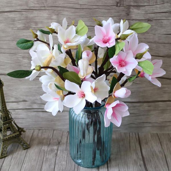 decorative flowers & wreaths 4 head artificial plants fake leaf magnolia floral wedding bouquet for home decoration
decorative flowers & wreaths 4 head artificial plants fake leaf magnolia floral wedding bouquet for home decoration