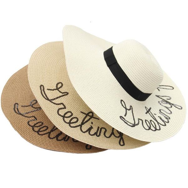 wide brim hats summer large sun for women fashion sequins letter embroidery folded floppy hat bohemia beach cap women straw hat t7, Blue;gray
wide brim hats summer large sun for women fashion sequins letter embroidery folded floppy hat bohemia beach cap women straw hat t7, Blue;gray