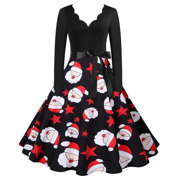 casual dresses spring summer fall christmas santa claus star print v neck ribbon long sleeve women ladies party mini short skater dress, Black;gray
casual dresses spring summer fall christmas santa claus star print v neck ribbon long sleeve women ladies party mini short skater dress, Black;gray