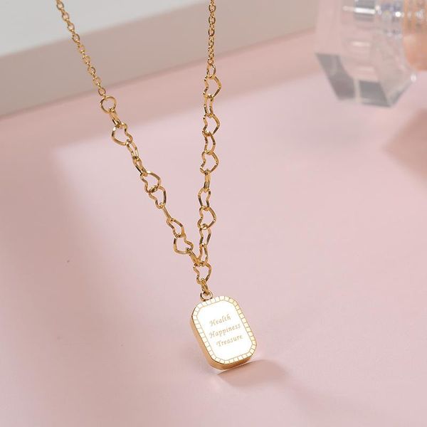 pendant necklaces fashion titanium steel necklace female rose gold love heart clavicle chain 2021 trend jewelry gift, Silver
pendant necklaces fashion titanium steel necklace female rose gold love heart clavicle chain 2021 trend jewelry gift, Silver