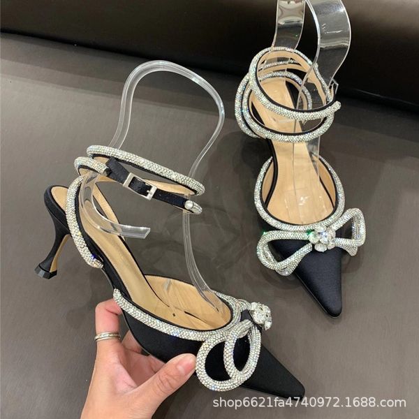 luxury designer women's high heels casual dress shoes 2022 spring and summer mach bow heels pointed sequin strap thin heel sandal, Black
luxury designer women's high heels casual dress shoes 2022 spring and summer mach bow heels pointed sequin strap thin heel sandal, Black