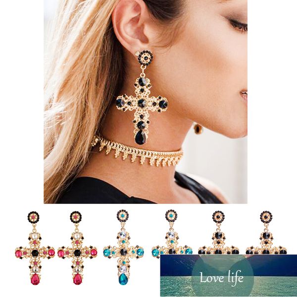 new fashion earring vintage boho crystal cross drop earrings for women baroque bohemian large long earrings jewelry brincos  factory price e, Silver
new fashion earring vintage boho crystal cross drop earrings for women baroque bohemian large long earrings jewelry brincos  factory price e, Silver