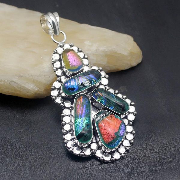 charms hermosa jewelry vintage multi fashion dichroic glass silver color pendant necklace charm women men gifts 75cm dh15, Bronze;silver
charms hermosa jewelry vintage multi fashion dichroic glass silver color pendant necklace charm women men gifts 75cm dh15, Bronze;silver
