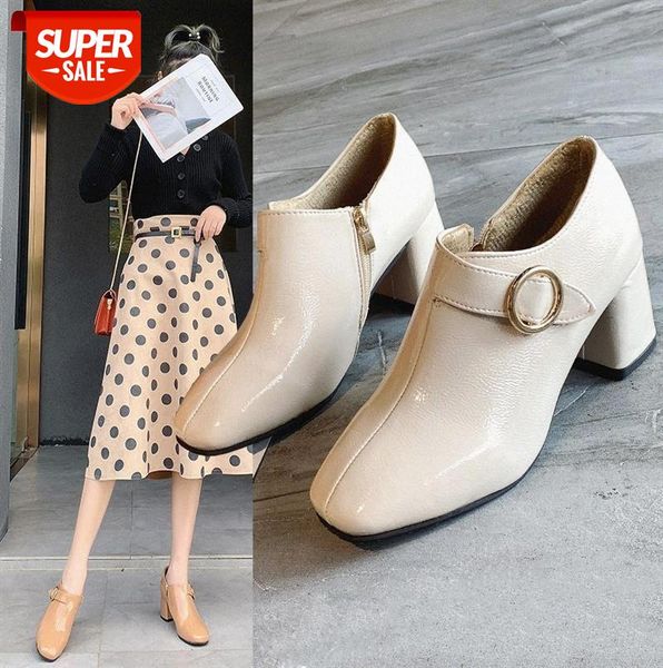 women's thick heel small leather shoes korean style high heels retro british deep mouth single #m362
women's thick heel small leather shoes korean style high heels retro british deep mouth single #m362