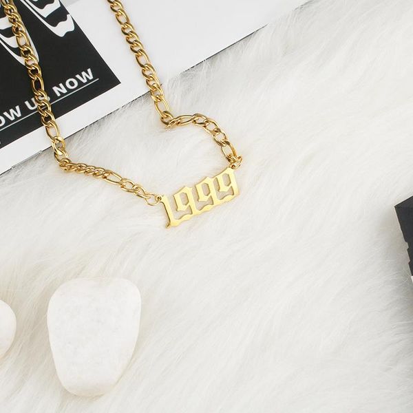 pendant necklaces birth year necklace gold old english number stainless steel thick chain1995 1996 1997 1999 collar mujer birthday, Silver
pendant necklaces birth year necklace gold old english number stainless steel thick chain1995 1996 1997 1999 collar mujer birthday, Silver