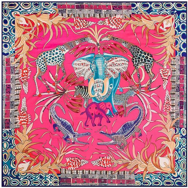 scarves 130cm square scarf 2021 brand women twill silk animal elephant leopard giraffe print large foulard, Blue;gray
scarves 130cm square scarf 2021 brand women twill silk animal elephant leopard giraffe print large foulard, Blue;gray